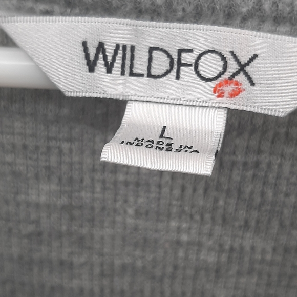 Wildfox Haley Gray Brushed Sweatshirt Large - Picture 6 of 7